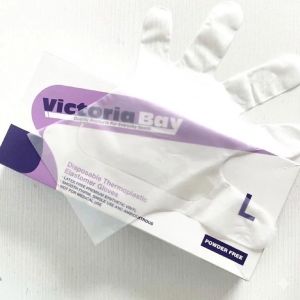 GĂNG TAY NILON VICTORIA BAY SIZE L DÙNG 1 LẦN – COMBO 3 HỘP 300 CÁI – PE TRONG SUỐT