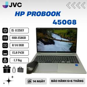 Laptop HP ProBook 450 G8 Core i5 1135G7/ 8GB/ 256GB SSD( Intel Iris Xe Graphics/ 15.6inch Full HD/ Windows 11 Home/ Silver/ Vỏ nhôm)