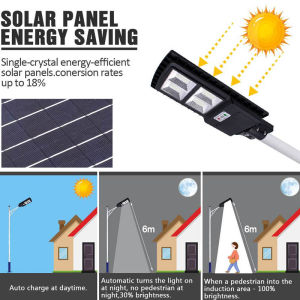 Đèn năng lượng mặt trời ngoài sân đèn led năng lượng mặt trời Liền Thể Đơn 200W300W Mẫu MớiCảm Biến Chuyển ĐộngĐiều Khiển Từ Xa BH 2 năm