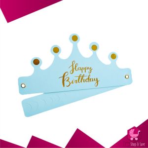 BabyShop-C790 Topi Anak Ulang Tahun Kertas Bentuk Mahkota / Crown Happy Birthday Party Hat Topi Kertas HBD Dekorasi Pesta
