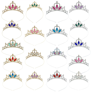 Vương Miện Nữ Hoàng Thời Trang bờm tóc sáng lấp lánh đầu trang trí công cụ tạo kiểu tóc cho người lớn trẻ em năm mới đạo cụ chụp ảnh