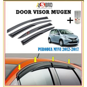 PERODUA MYVI 2012-2017 GEN 2 Mugen Door Visor Air Press Window Style Acrylic Wind Deflector (4PCS/SET)