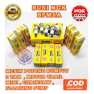 Busi mesin pemotong rumput 2T busi rumput 2 tak BPM6A Spark Plug NGK mesin pemotong rumput 2 tak mini trail