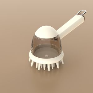 Pet Cat Dog Shampoo Massage Brush Shower Bathing Brush Long Handle Massage Comb Bath Brush Soft Silicone Brush