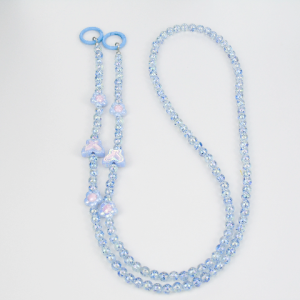 New 120cm Colorful Butterfly & Flower Acrylic Beaded Phone Lanyard Anti-Loss Crossbody Strap
