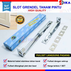 GRENDEL TANAM / SLOT PINTU LEMARI TANCAP 6" +10" KUNCI ATAS BAWAH SLIDING GESER TARIK EKONOMIS AWET