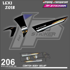 LEXI 2018 (COD) STIKER STRIPING MOTOR YAMAHA LEXI 2018 STIKER LIST STIKER MOTOR DESAIN RACING HOLOGRAM DAN TRANSPARAN BISA COD IP.KODE 206