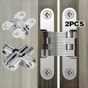 1Set Engsel Tanam Pintu Invisible Hinges Engsel Door Hinge Dengan Aksesori Pemasangan