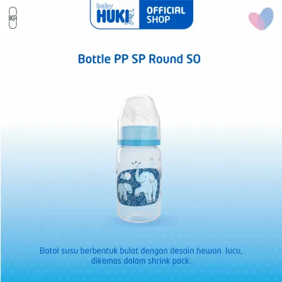 Baby Huki Botol PP SP Round 120ml - Seri Botol Baby Animal