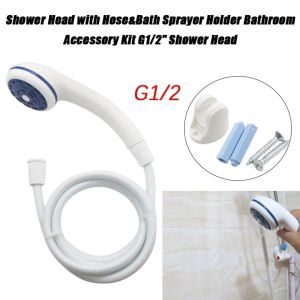 Shower Head with Hose&Bath Sprayer Holder Bathroom Accessory Kit Durable