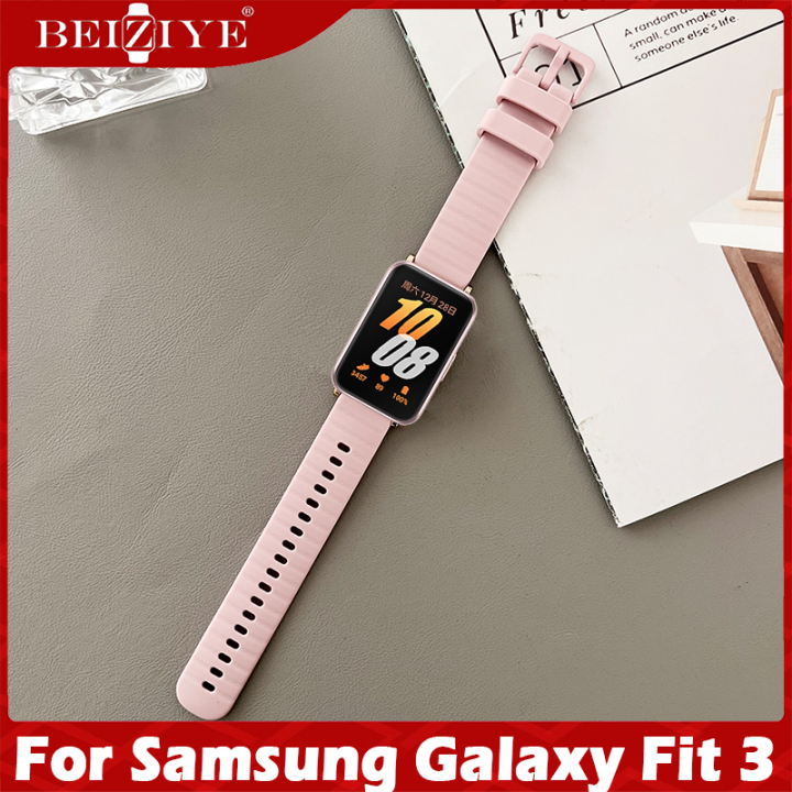 Silicone Strap For Samsung Galaxy Fit Strap Watch Band Men Women Sport  Waterproof For Galaxy Fit3 Strap Smart Watch Band Rubber Wrist Bracelet