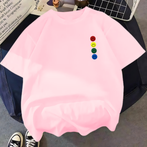 88kOutlet Tshirt lengan pendek Kaos Oversize Wanita Kaos Oversize Smile Bahan 100% Cotton