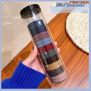 Ditur 20 cái hộp Đóng Hộp Vòng Khăn Đàn Hồi Cao Liền Mạch Đơn Giản Màu Sắc Rắn Tóc Vòng Đuôi Ngựa Chủ Tóc Dây Thừng Phụ Kiện Tóc