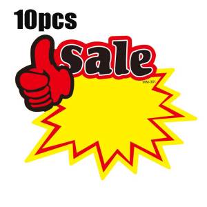 10pcs/50pcs Kertas Penjepit Harga Tulisan Kertas Harga Promo Kartu Promosi Pop Card Price Tags POP Paper Explosion Price Label