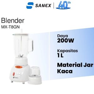 Sanex Blender Kaca Serbaguna 2 in 1 - MXT8GN - GRATIS ONGKIR Jabodetabek