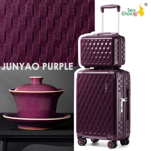 SEA CHOICE Koper 13+20/24/28 inch kabin keras inci Desain Retakan Es travel Bagasi tas TSA lock