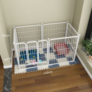🐶Interlocking Pet Playpen for Dogs Indoor Puppy Fence with Removable Gates