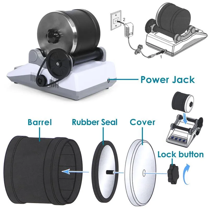 NATIONAL GEOGRAPHIC Hobby Rock Tumbler Kit - Durable Leak-Proof Rock  Polisher with 7-Day Timer - Complete Rock Tumbling Kit - Geology Hobby for  Kids