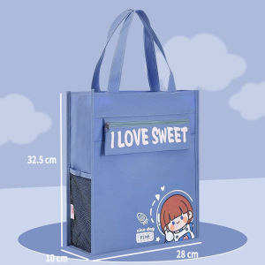 Handbag For Kids School Tote Bag Oxford Tutoring Bag Waterproof A4 File Bag for Student
