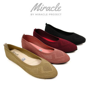 Miracle By Miracle Project - MBMP - Jasmine Series 03 - Flat Shoes Sepatu Wanita Bahan Rajut Import Flatshoes