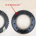 Vành chậu quả dứa (Cùi dĩa) xe 11-15 tấn. Mã EQ153 - 739. Quả dứa 7 răng, 16 rơnia, Dĩa 270/430, 12 lỗ ốc bắt lưng. 
