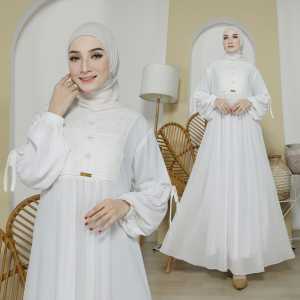 gamis  hitam putih bahan seruty manasik haji thawaf umroh