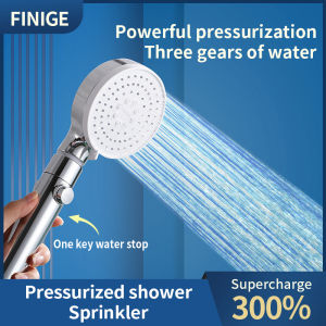 FINIGE 3Modes High Pressure Handheld Shower Head set with pipe bathroom accessories shower set shower head high pressure rain shower head shower hose and head