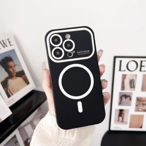 Hard Case New Liquid Skin Rasa Silicone Large Window Ultra Magnetic Phone Case Kompatibel Untuk Iphone 13 Iphone 13 Pro Iphone 13 Pro Max Iphone 14 Iphone 14 Plus Iphone 14 Pro Iphone 14 Pro Max