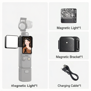 Fill Light For DJI Osmo Pocket 4 Magnetic Mini Led Light Waterproof Video Light for Osmo Pocket 4 for Vlogging Live 500mah Rechargeable