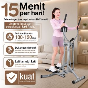 BG SPORT Air Walker Climber Elliptical Trainer Freestyle Glider Alat Olahraga Fitnes Gym Cardio KM-606