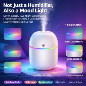 Portable Mini Humidifier USB Cool Mist Humidifier Four Leaf Clover Small Air Humidifier Quiet Desk Humidifier Car Bedroom Office Travel