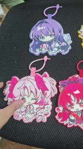 5Pcs/Pack Puella Magi Madoka Magica Non Woven Keyring Madoka Kaname Homura Akemi Mami Tomoe Luggage Tag Decor