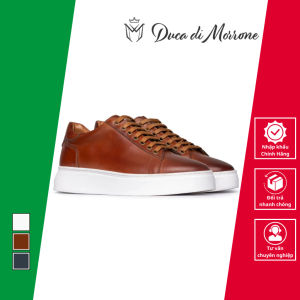 Giày Thể Thao Sneakers Nam Da Thật Màu Nâu - Duca Di Morrone - Nhập Khẩu Chính Hãng Từ Italy_Fabrizi