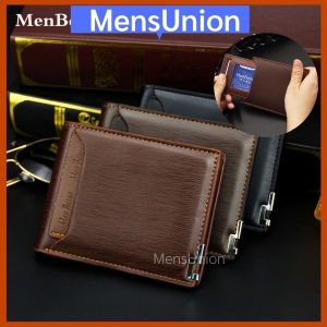 EXTRA SLOT Mens Leather Fashion Bi-Fold Wallet Perfect Gift Dompet Lelaki Kulit Halal (With Video) (Can purchase Box) [Msia Stock]
