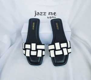 Jazz Me Sandal Kokop / Sandal Flat Motif Anyam Terbaru Murah Berkualitas Size 37-40