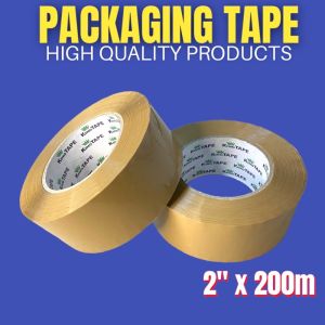 Packaging Tape 2 x 200m (Brown/Tan Color) (ANY BRAND)Sold per Roll