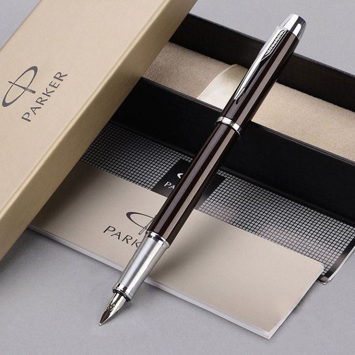 Parker IM Metallic Brown Chrome Trim Fountain Pen Fine with Gift Box  Lazada PH