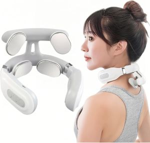 Magic Pro 2.0 Neck Massager - with Heat & Vibration Modes Promote Muscle Relaxation Ergonomic Design Portable Relaxation Device Hands Free