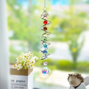 Sacesr Sun Catcher Wind Chimes Crystal Wind Chime Living Room Luxury Hang Stained Glass Outdoor Macrame Pendant Decoration Accessories R6P8Q