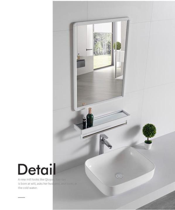 Bathroom Wall Mirror Rectangle Mirror with Shelf Lazada Singapore