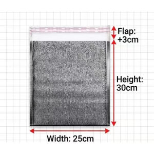 【SG】Aluminium Foil Thermal Cooler Insulated Bag Self‑Adhesive Food Delivery Bag Keep Hot Cold 4 Sizes