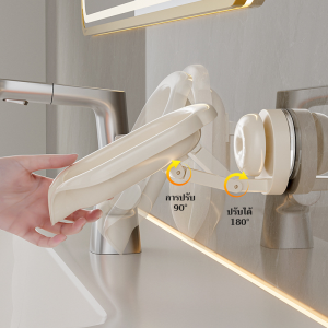 อุปกรณ์ในห้องน้ำ ระบายบนเคาน์เตอร์ ที่เก็บอุปกรณ์ทําความสะอาด อุปกรณ์ห้องน้ำ ไม่มีการเจาะ