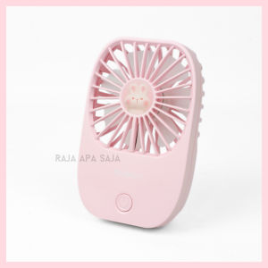 Kipas Angin Kecil Mini Fan Portable Tangan Genggam Karakter Kelinci Pink Lucu USB Robot BF25