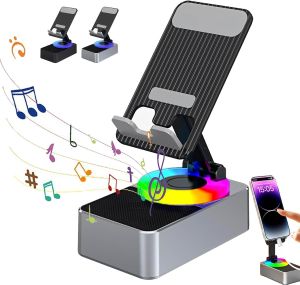 360° Fold Phone Holder Bluetooth Speaker Wireless Mini portable atmosphere light Portable Bluetooth speaker