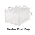 large magnetic transparent stackable shoe box flip AJ shoe rack foldable stackable new shoe box (Shoebox Front Drop). 