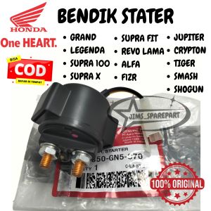 BENDIK SWITCH STATER BENDIT RELAY STARTER HONDA GN5 GRAND LEGENDA SUPRA 100 X FIT REVO LAMA ALFA F1ZR JUPITER CRYPTON TIGER SMASH SHOGUN KUALITAS ASLI AHM ORI HGP BENDIX BANDIK