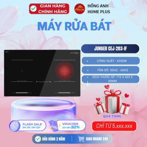 Bếp đôi điện từ hồng ngoại Junger CEJ203IF công suất 4200W 1 vùng từ 1 vùng hồng ngoạikính ceramic