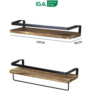 Kệ Gỗ 2 Tầng Nhà Tắm – Decor Sang Như Tạp Chí Thương Hiệu IGA- GN80