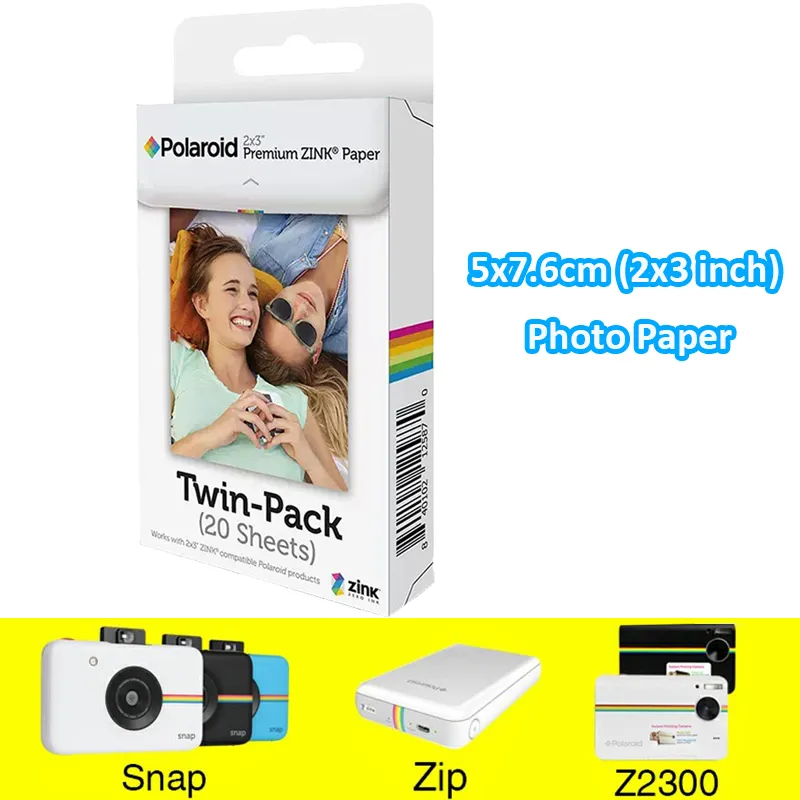 20/30sheets Polaroid Instax 2x3-inch premium Zink film photo paper