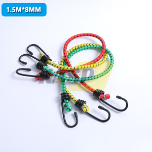 Kasp 1.5M/1.8M High Quality Dual Hook Elastic Rope Motorcycle Rear Seat Luggage Tie-Down Ropes (random color)